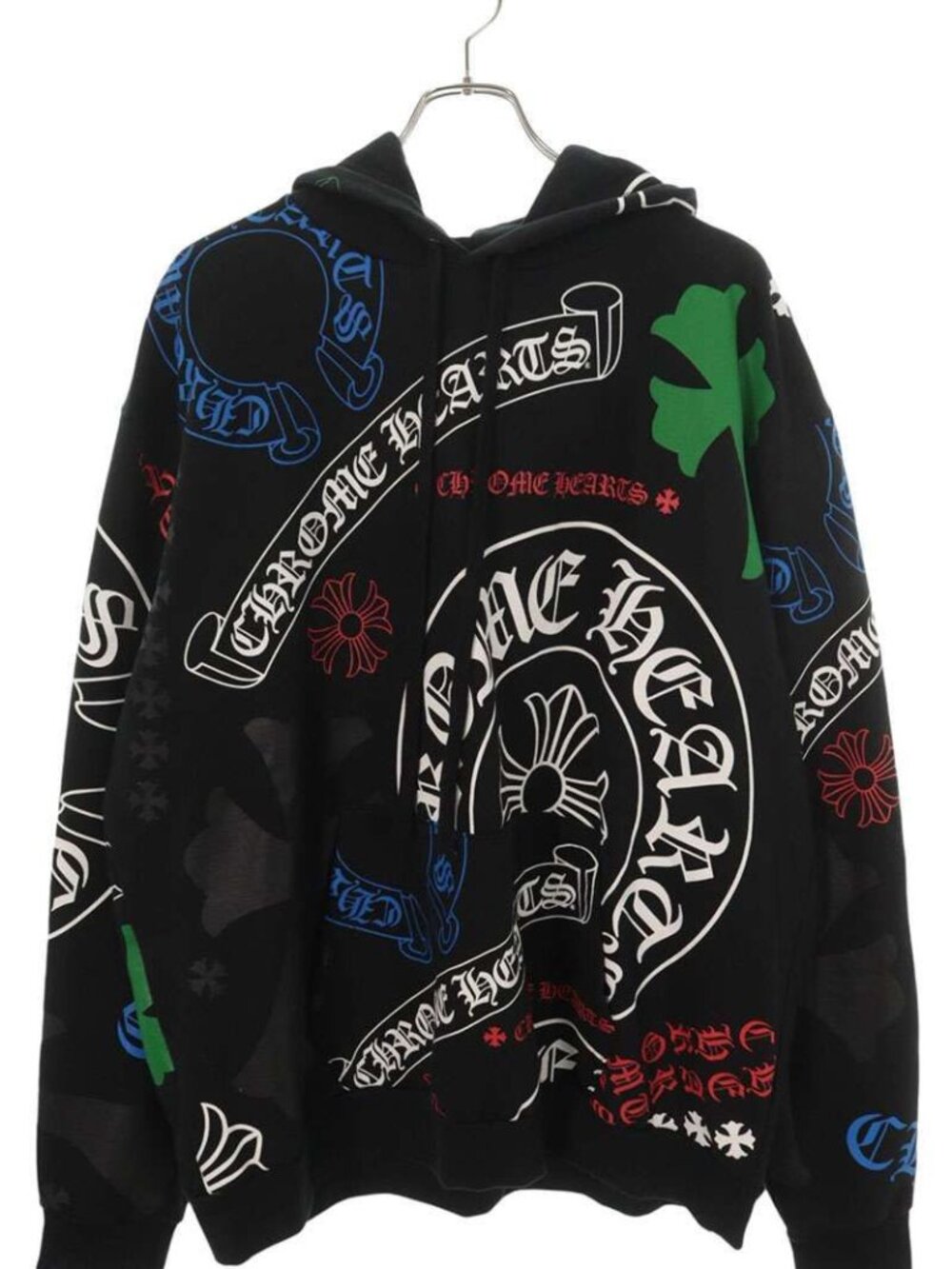 Chrome Hearts Stencil Hoodie All Over Print Pullover XL